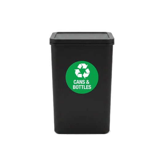Cans and Bottles Circle Bin Sticker - New Signs