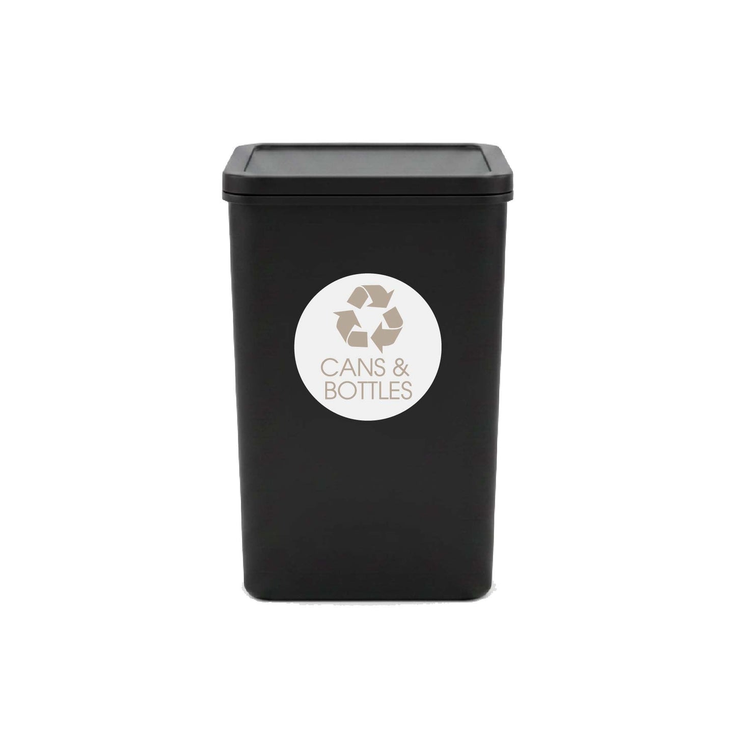 Cans and Bottles Fawn Circle Bin Sticker - New Signs