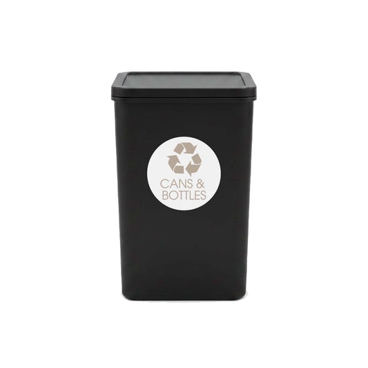 Cans and Bottles Fawn Circle Bin Sticker - New Signs