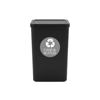 Cans and Bottles Grey Circle Bin Sticker - New Signs