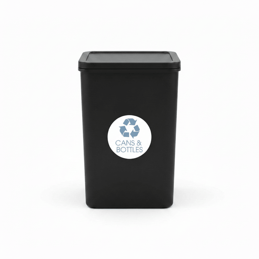 Cans and Bottles Ocean Circle Bin Sticker - New Signs