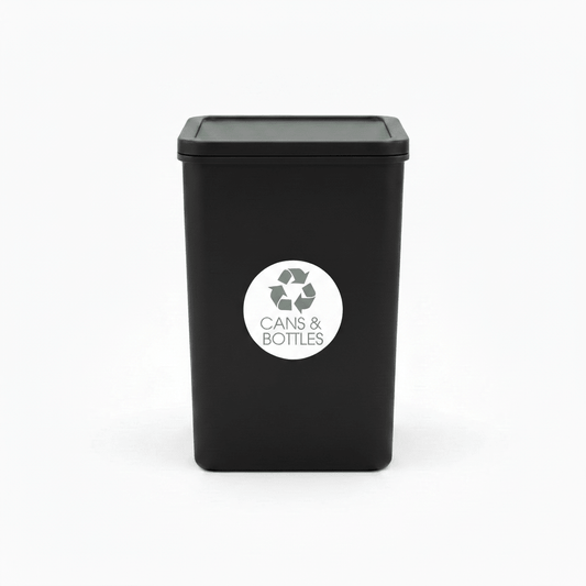 Cans and Bottles Sage Circle Bin Sticker - New Signs