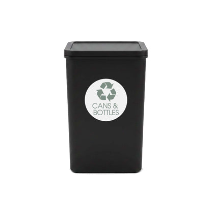 Cans and Bottles Sage Circle Bin Sticker - New Signs