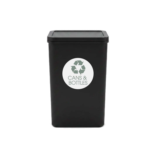 Cans and Bottles Sage Circle Bin Sticker - New Signs