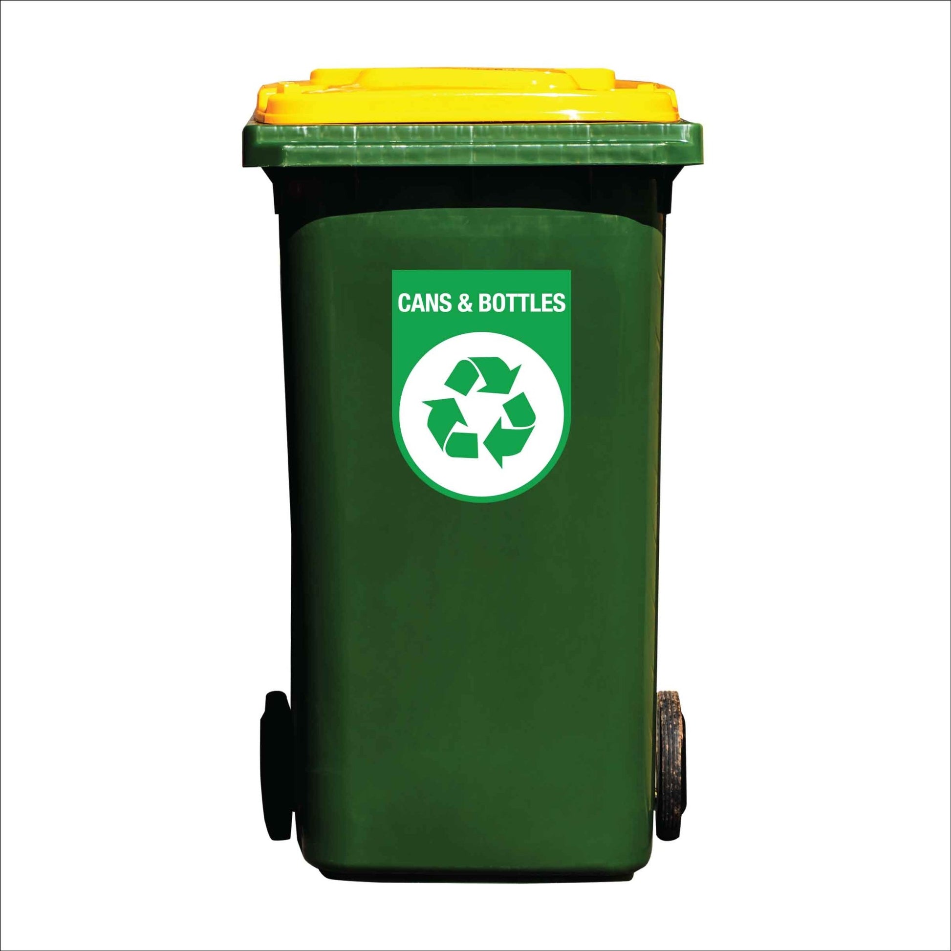 Cans & Bottles Arch Wheelie Bin Stickers - New Signs