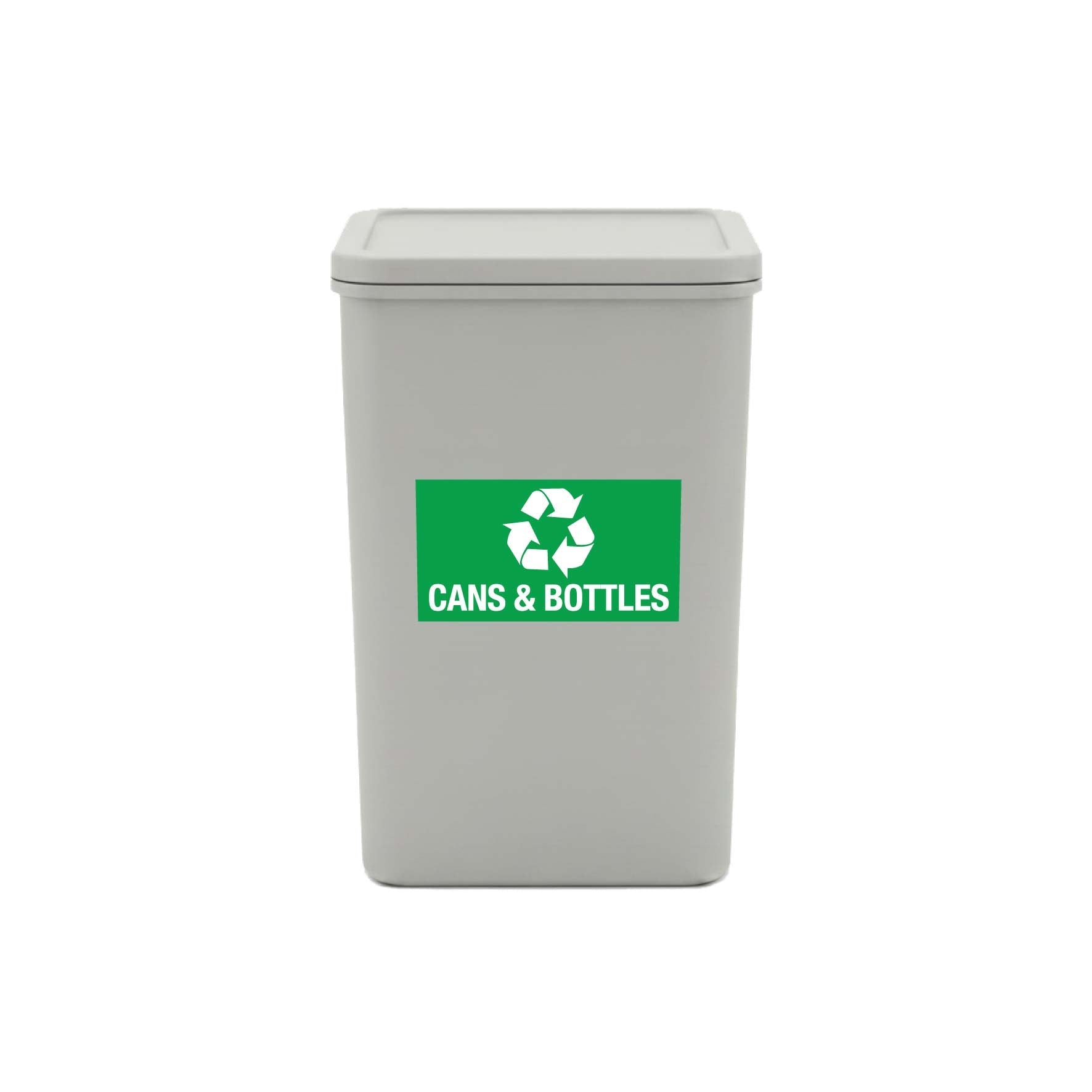 Cans & Bottles Bin Sticker - New Signs