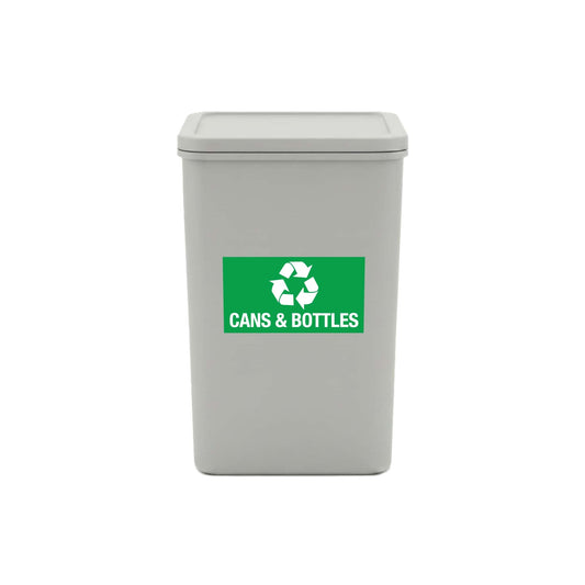 Cans & Bottles Bin Sticker - New Signs