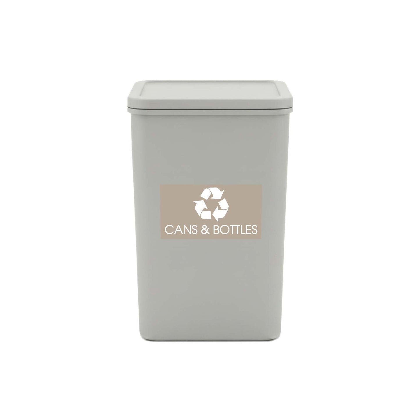 Cans & Bottles Fawn Background Bin Sticker - New Signs