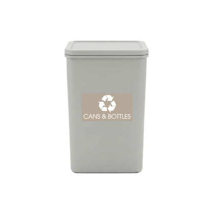 Cans & Bottles Fawn Background Bin Sticker - New Signs