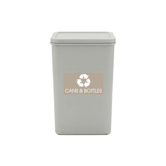 Cans & Bottles Fawn Background Bin Sticker - New Signs