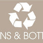 Cans & Bottles Fawn Background Bin Sticker - New Signs