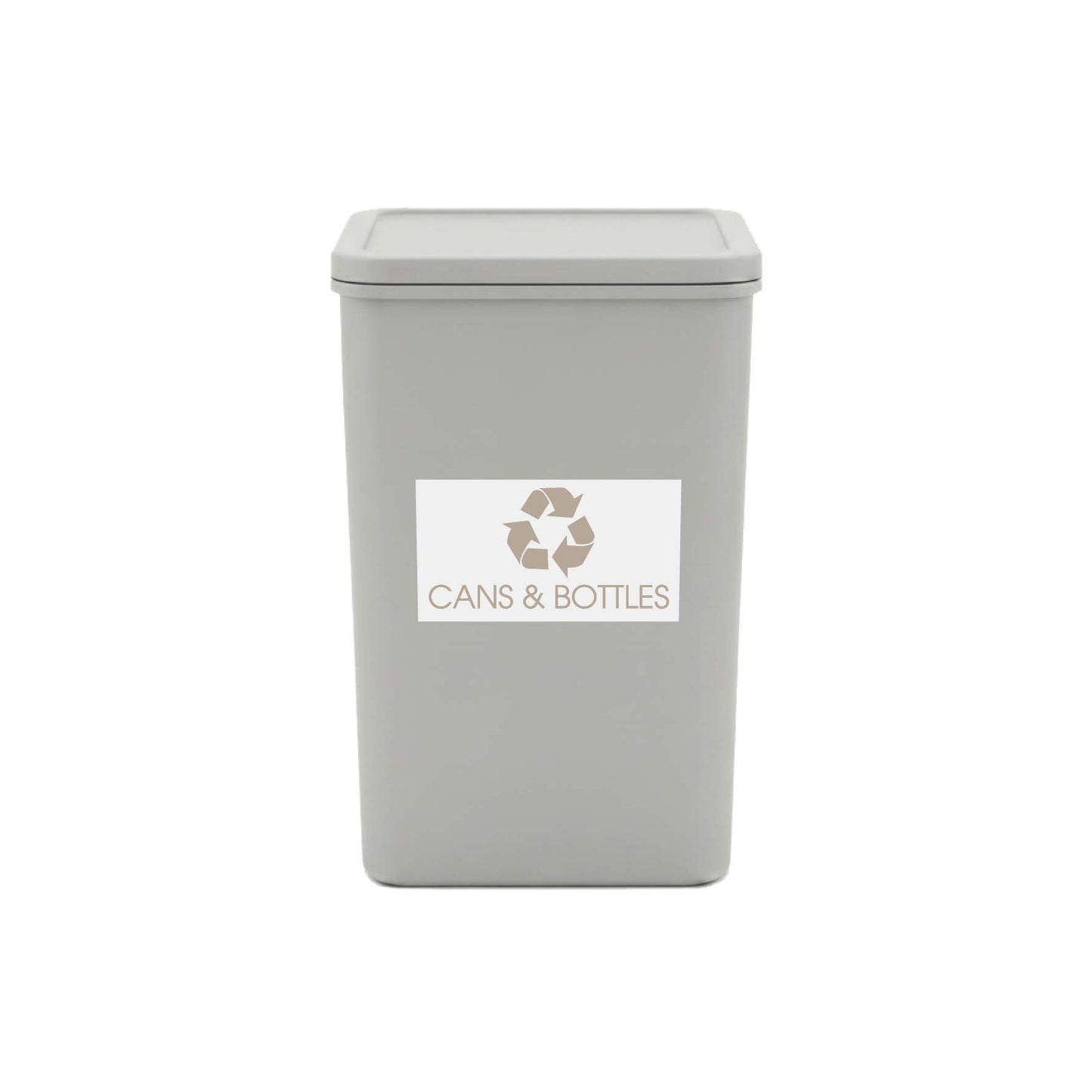 Cans & Bottles Fawn Bin Sticker - New Signs