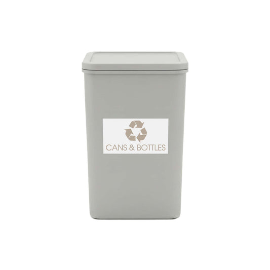 Cans & Bottles Fawn Bin Sticker - New Signs