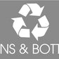 Cans & Bottles Grey Background Bin Sticker - New Signs