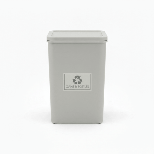 Cans & Bottles Grey Bin Sticker - New Signs