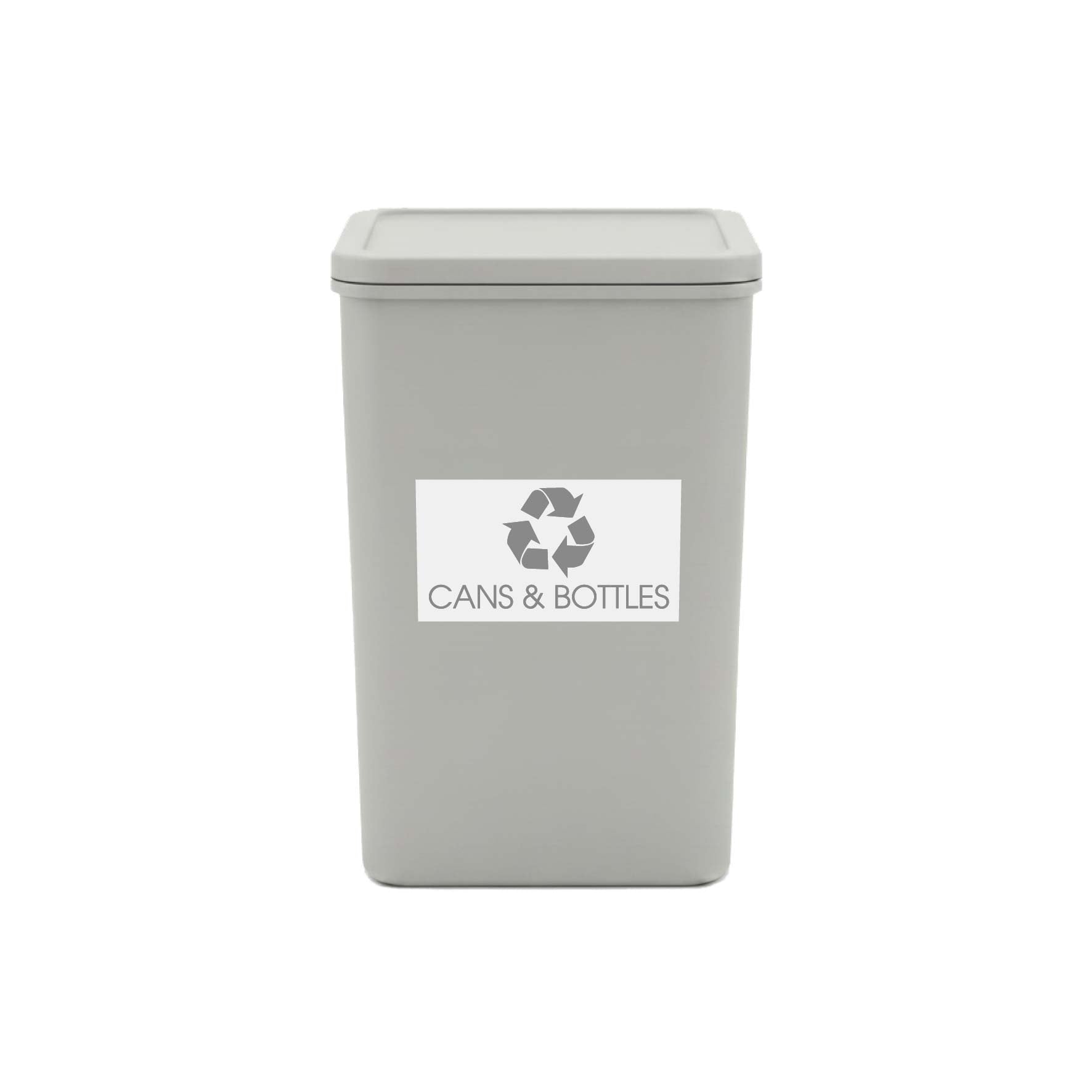 Cans & Bottles Grey Bin Sticker - New Signs
