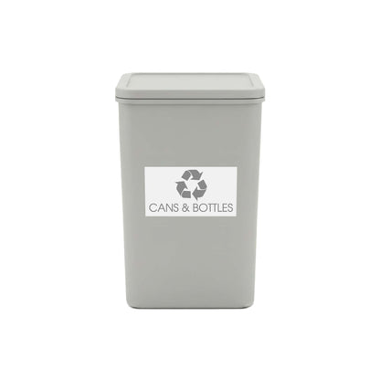 Cans & Bottles Grey Bin Sticker - New Signs