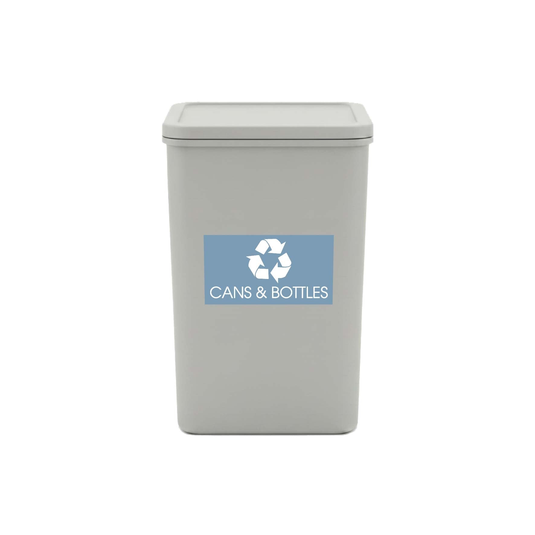 Cans & Bottles Ocean Background Bin Sticker - New Signs