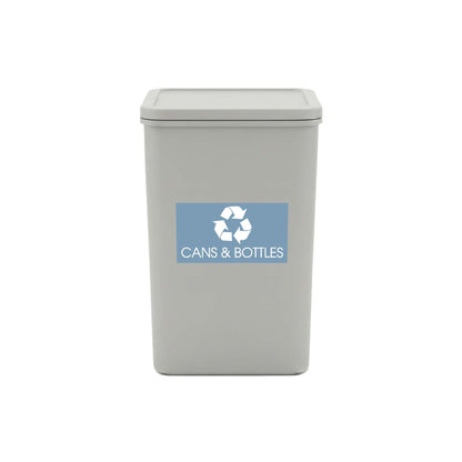 Cans & Bottles Ocean Background Bin Sticker - New Signs