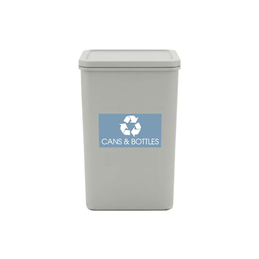 Cans & Bottles Ocean Background Bin Sticker - New Signs