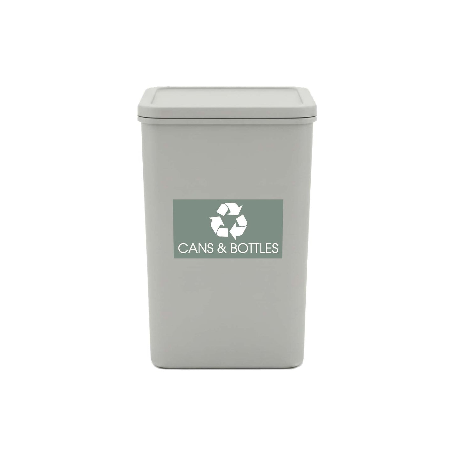 Cans & Bottles Sage Background Bin Sticker - New Signs