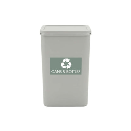 Cans & Bottles Sage Background Bin Sticker - New Signs