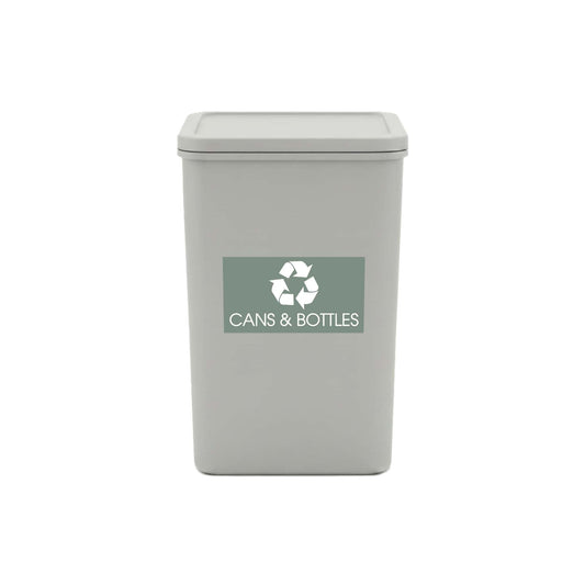 Cans & Bottles Sage Background Bin Sticker - New Signs