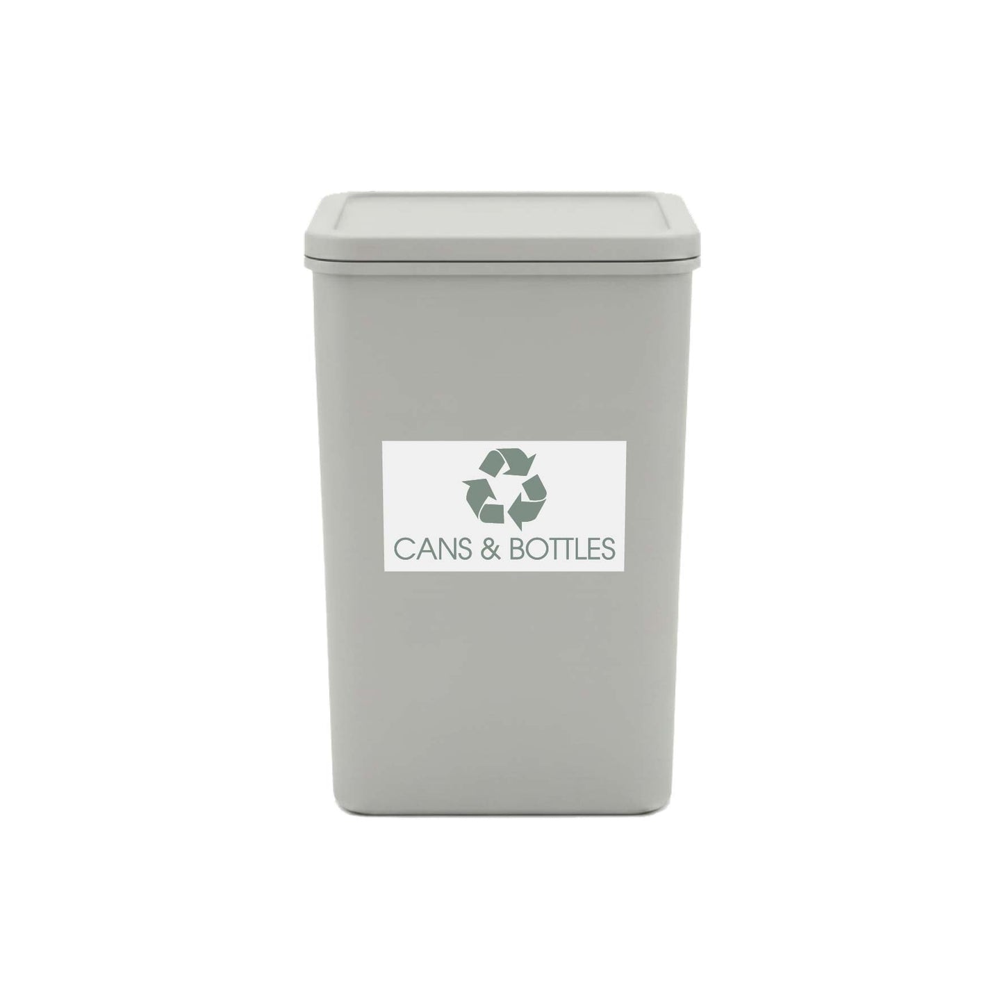 Cans & Bottles Sage Bin Sticker - New Signs