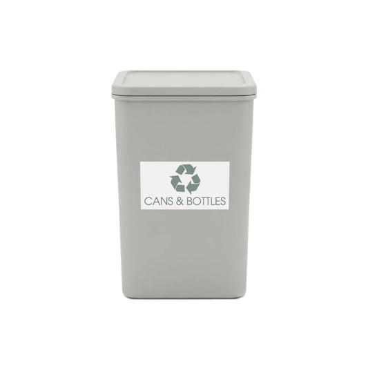 Cans & Bottles Sage Bin Sticker - New Signs