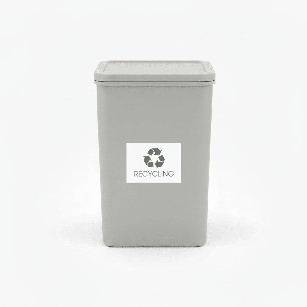 Cans & Bottles Sage Bin Sticker - New Signs