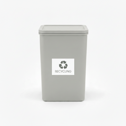 Cans & Bottles Sage Bin Sticker - New Signs