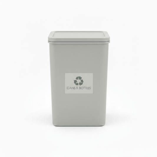 Cans & Bottles Sage Bin Sticker - New Signs