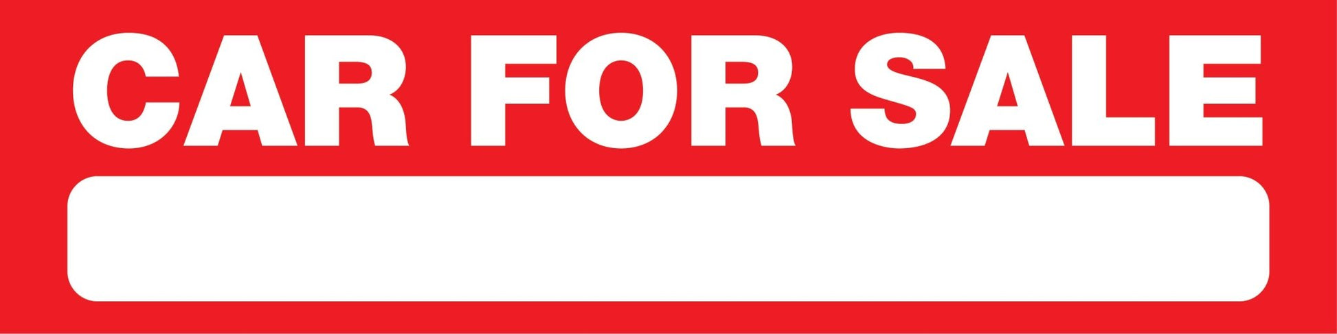 Car For Sale - Landscape Corflute Toblerone Signs - New Signs