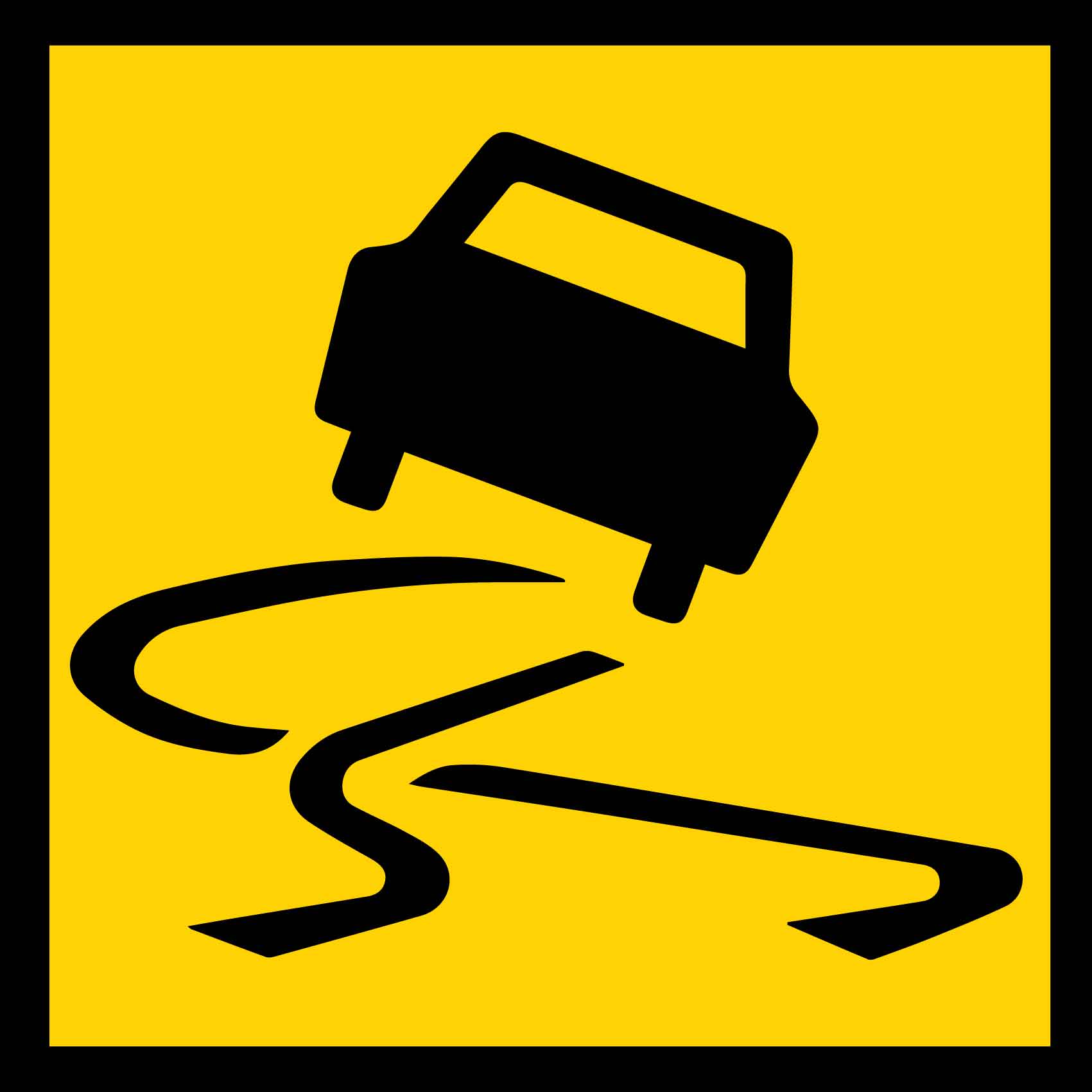 Car Skidding Multi Message Traffic Sign - New Signs