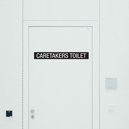 Caretakers Toilet - Statutory Sign - New Signs