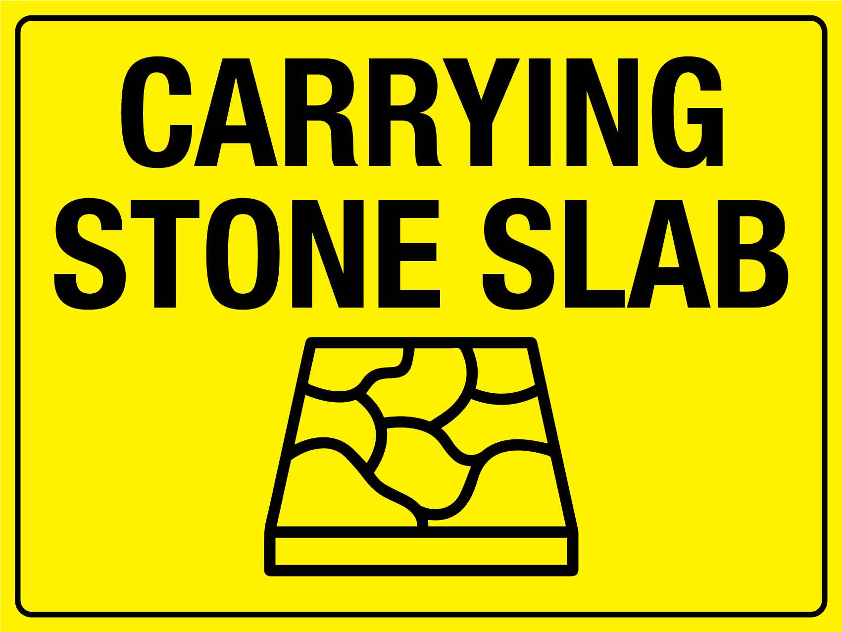 Carrying Stone Slab - New Signs