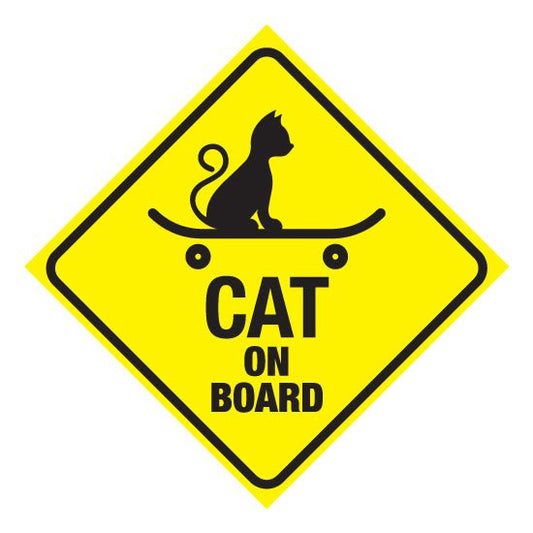 Cat On Board Vehicle Sticker - New Signs