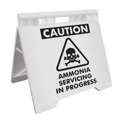 Caution Ammonia Servicing In Progress - Evarite A - Frame Sign - New Signs