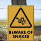 Caution Beware of Snakes Sign - New Signs
