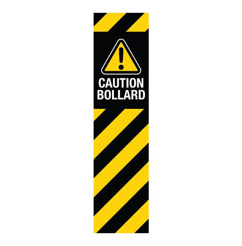 Caution Bollard - Corflute Bollard Cover - New Signs