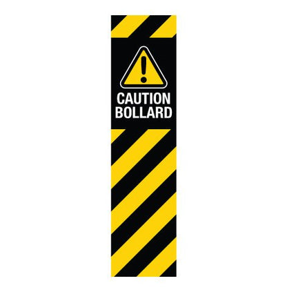 Caution Bollard - Corflute Bollard Cover - New Signs