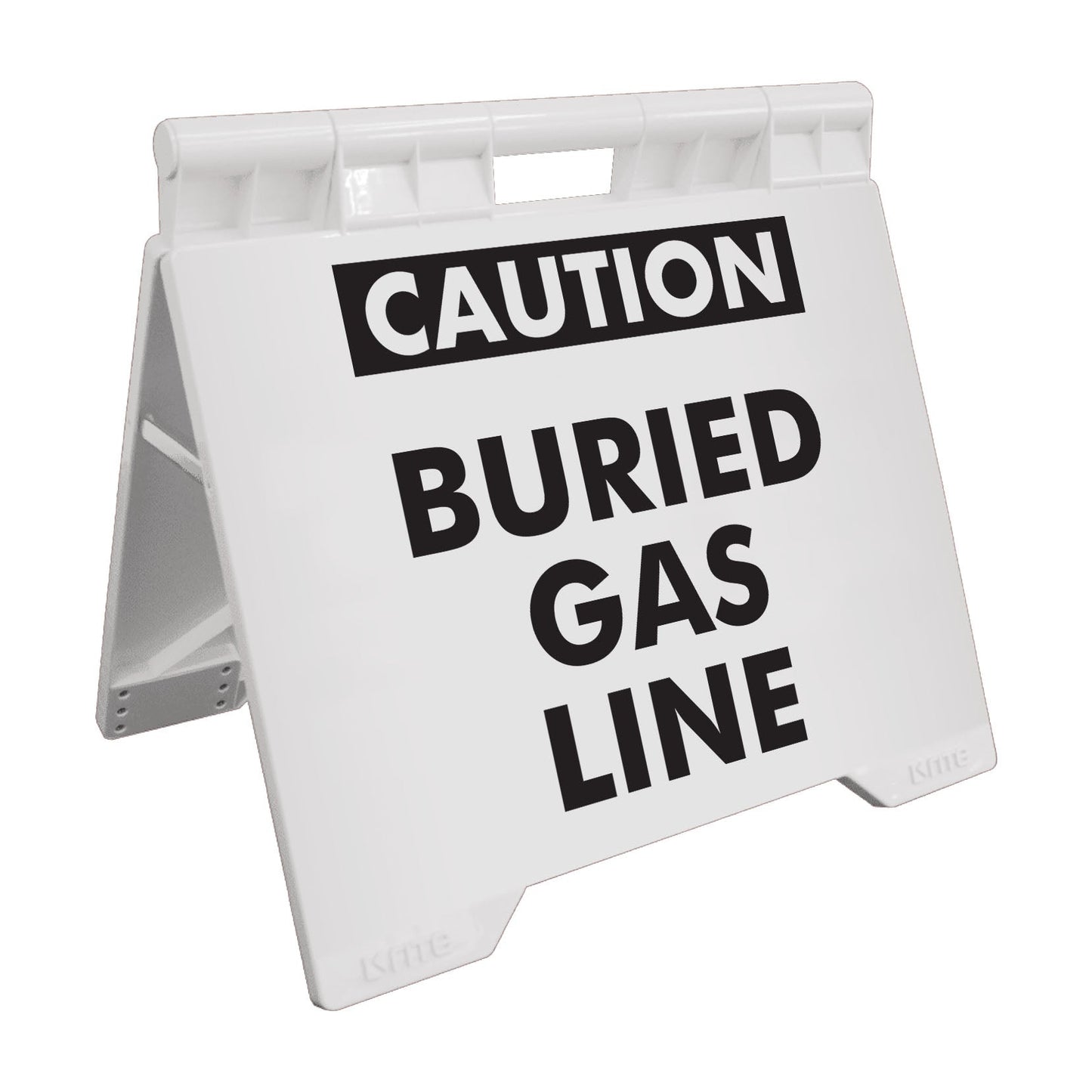 Caution Buried Gas Line - Evarite A - Frame Sign - New Signs