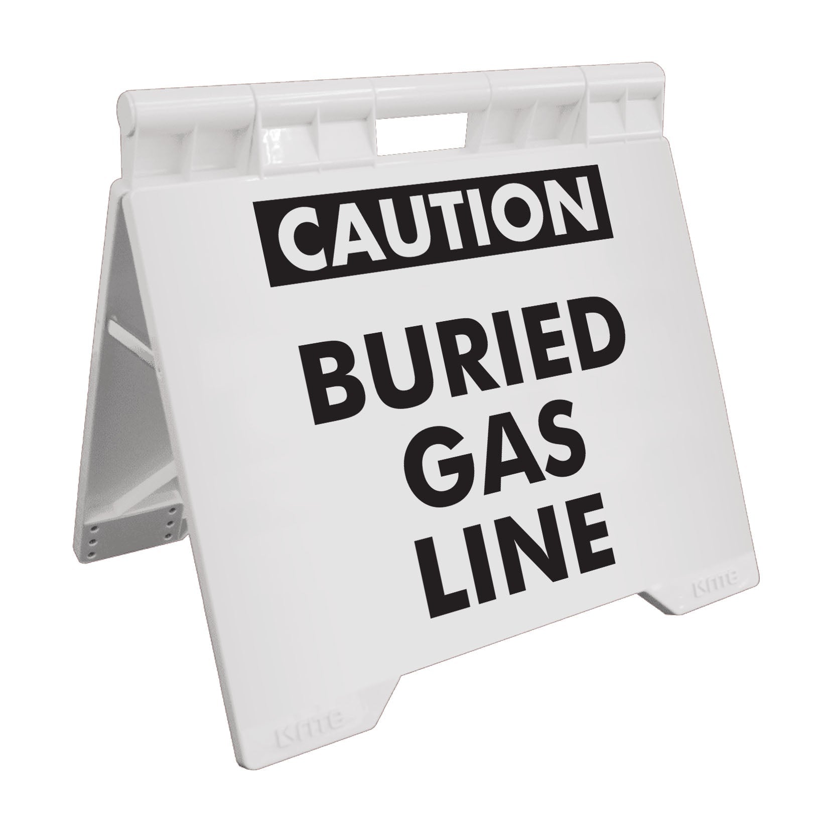 Caution Buried Gas Line - Evarite A - Frame Sign - New Signs