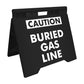 Caution Buried Gas Line - Evarite A - Frame Sign - New Signs
