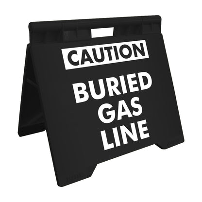 Caution Buried Gas Line - Evarite A - Frame Sign - New Signs