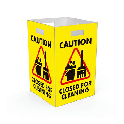 Caution Closed For Cleaning - Corflute Box Sign - New Signs
