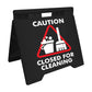 Caution Closed For Cleaning - Evarite A - Frame Sign - New Signs