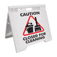 Caution Closed For Cleaning - Evarite A - Frame Sign - New Signs