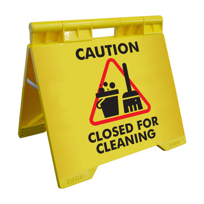 Caution Closed For Cleaning - Evarite A - Frame Sign - New Signs