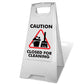 Caution Closed For Cleaning White A - Frame - New Signs